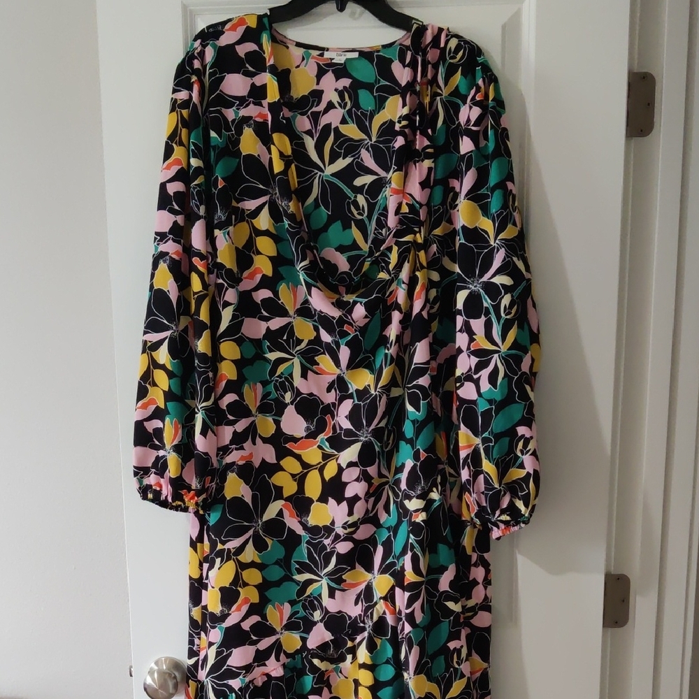 Floral Multicolor Long Sleeve Dress